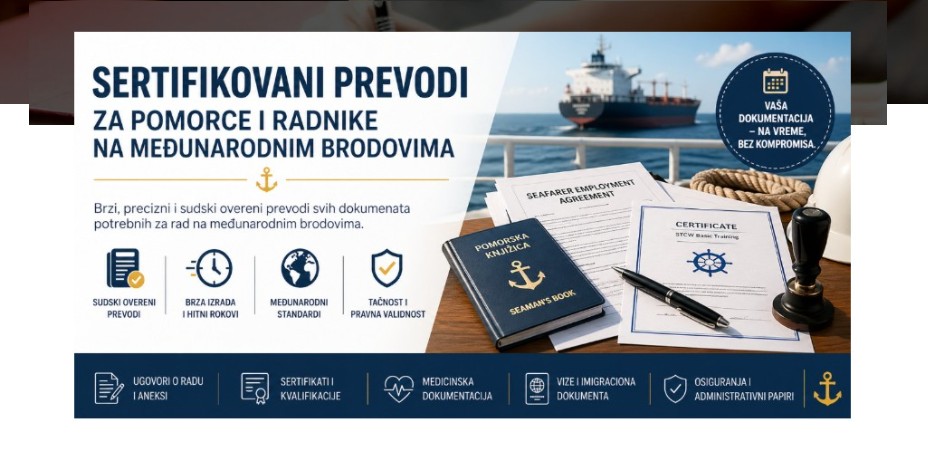 Overeni prevodi za radnike na brodovima